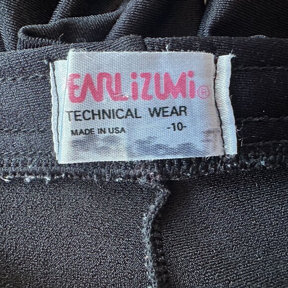 Vintage Pearl Izumi Womens 10 Pants Pull On Drawstring Fitted Zipper Ankle Black - Picture 9 of 11